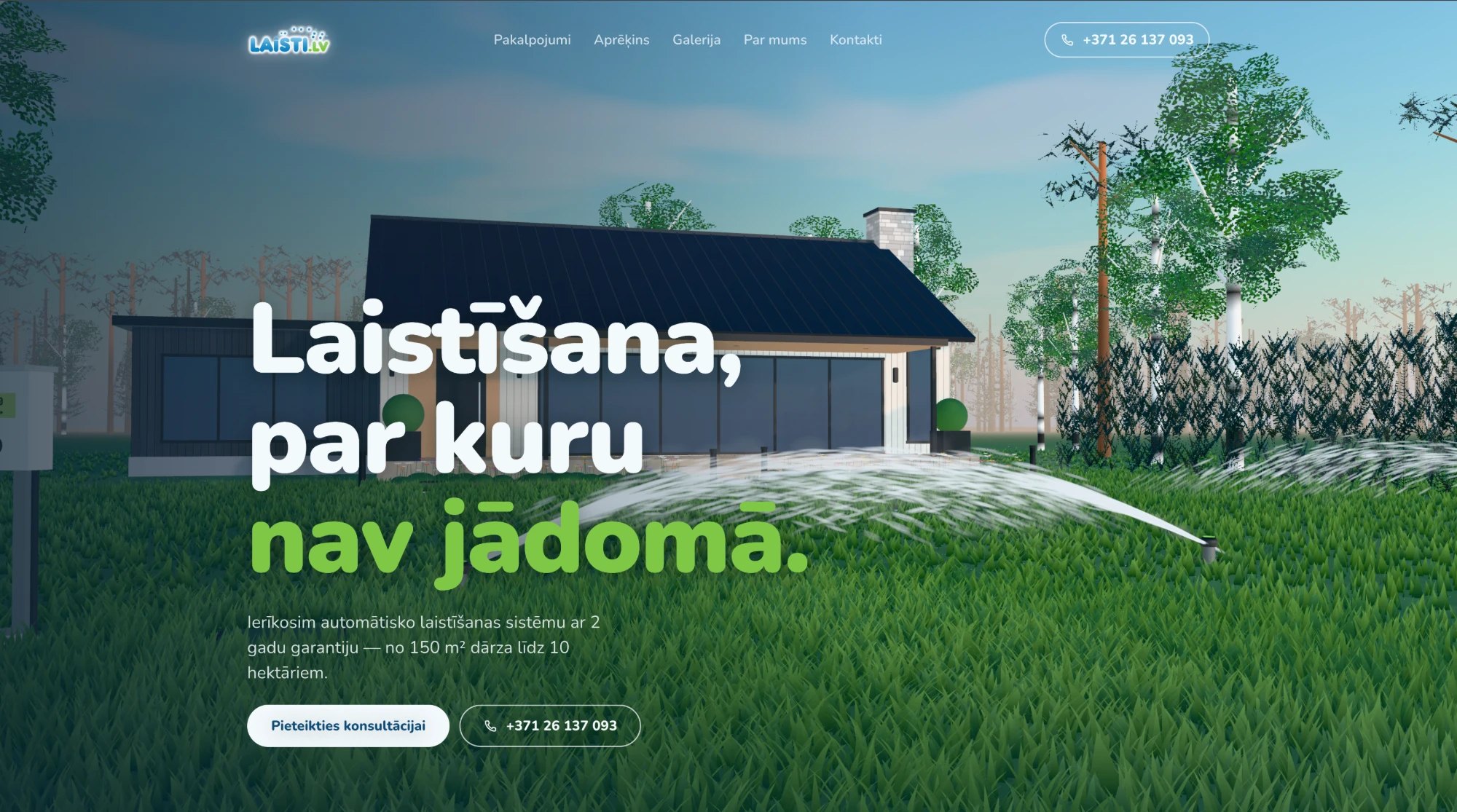 Laisti.lv — Automātiskās laistīšanas sistēmu lapa