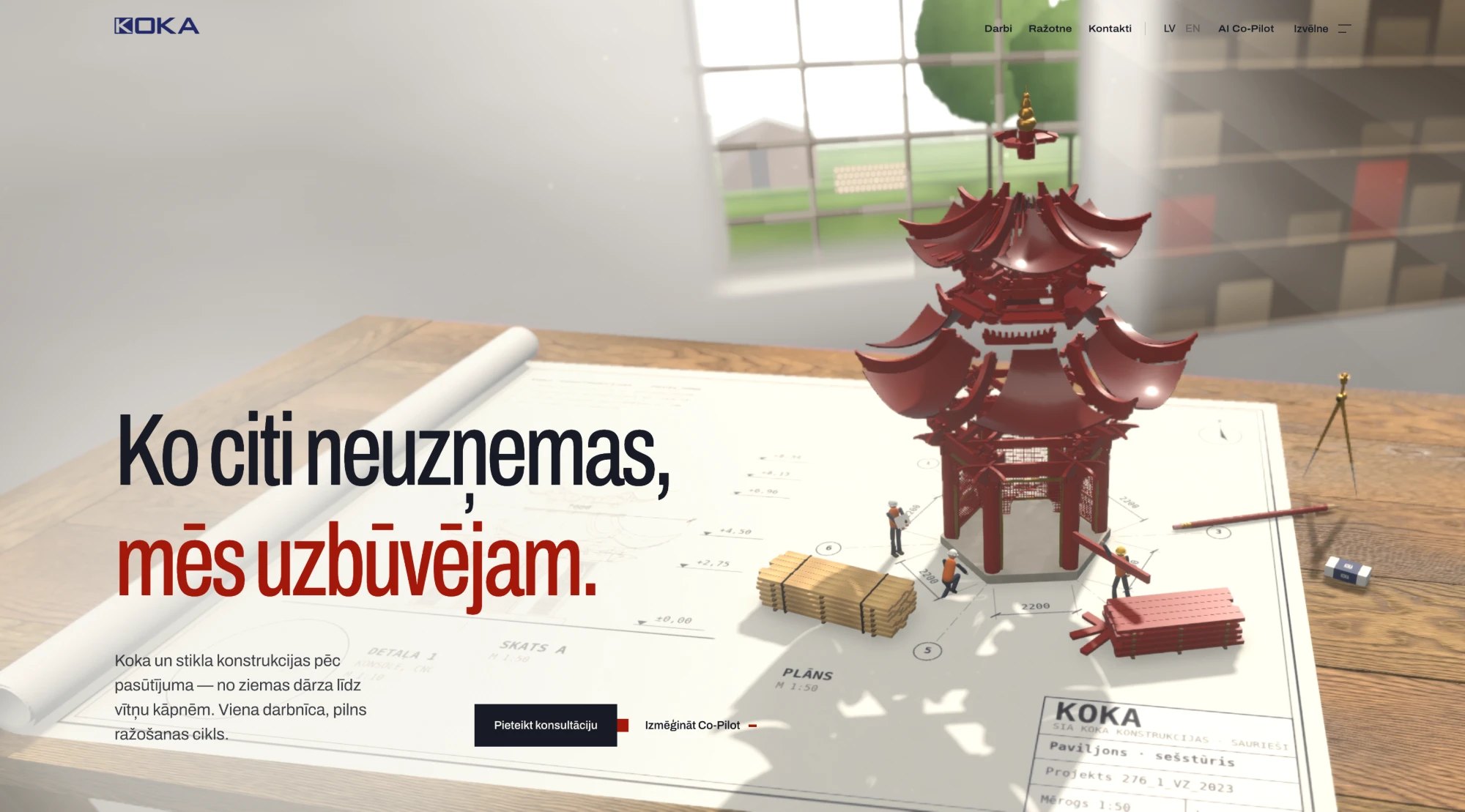 KOKA — Koka un stikla konstrukcijas pēc pasūtījuma